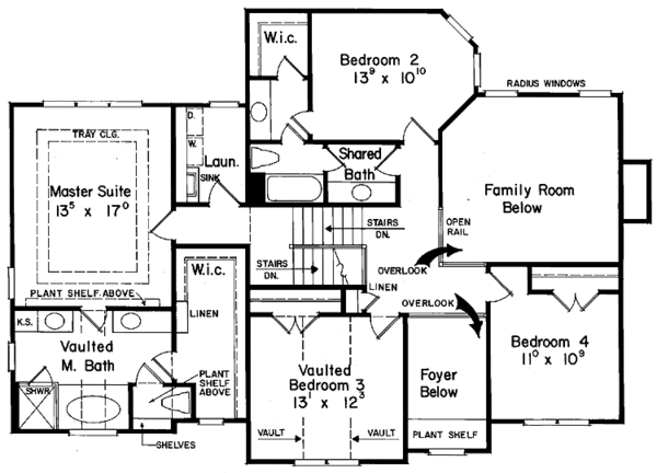 House Plan Design - Traditional Floor Plan - Upper Floor Plan #927-453