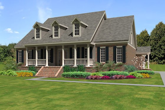 Exterior - Front Elevation for Traditional House Plan #81-13837 - 4 bed, 3.5 bath
