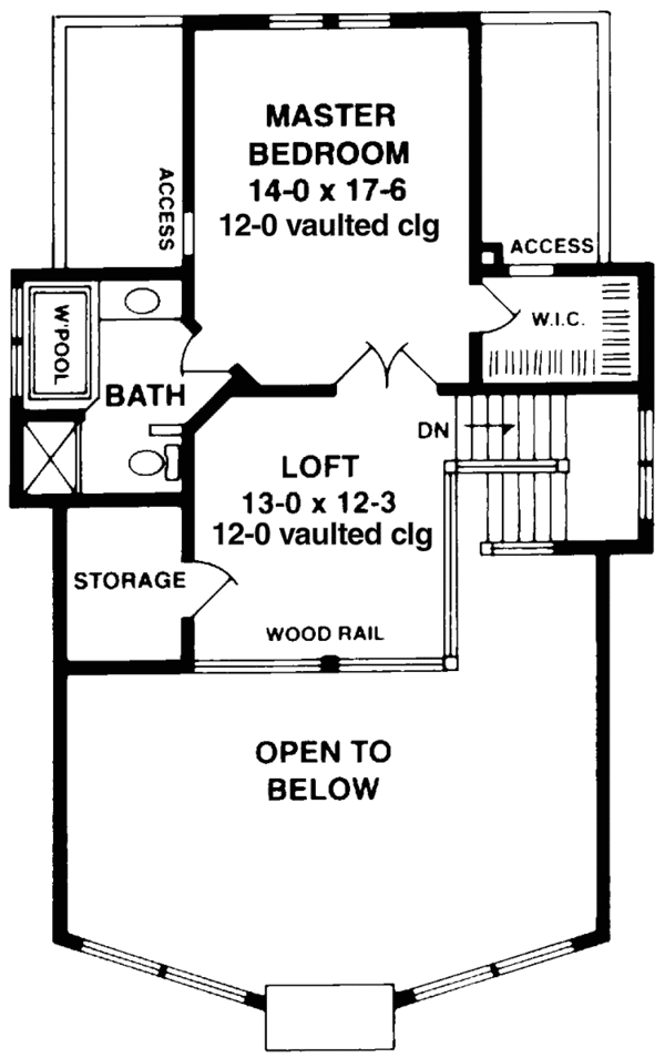 Architectural House Design - Country Floor Plan - Upper Floor Plan #981-29