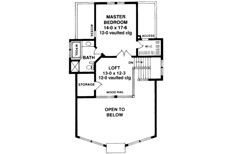 Dream House Plan - Floor Plan - Upper Floor for Country House Plan #981-29 - 2 bed, 2 bath