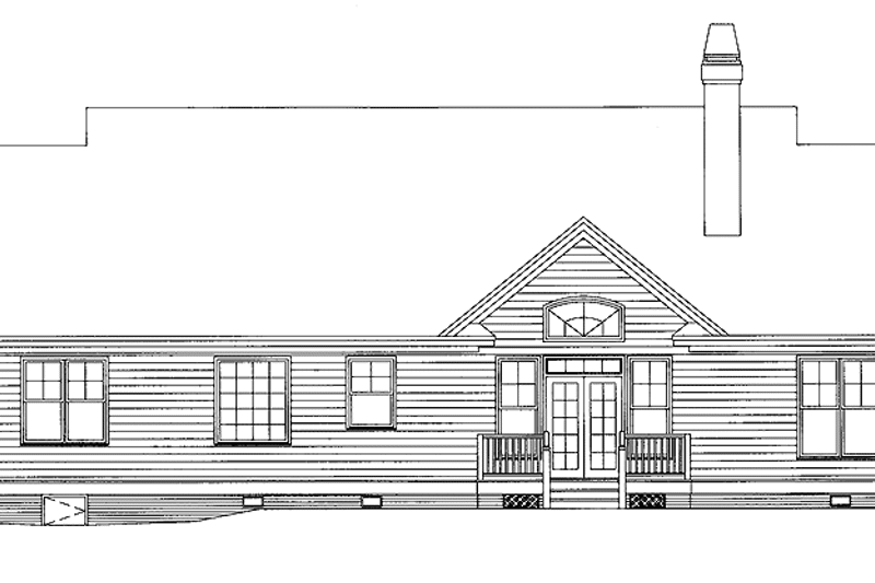 Home Plan - Exterior - Rear Elevation 1 for Craftsman House Plan #929-307 - 3 bed, 2 bath
