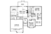 European Style House Plan - 3 Beds 2 Baths 1580 Sq/Ft Plan #929-681 