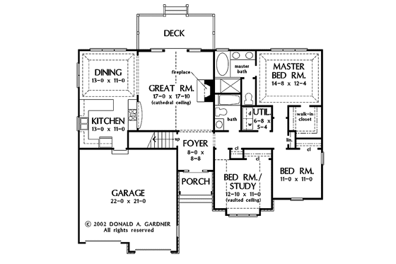 Floor Plan - Main Floor for European House Plan #929-681 - 3 bed, 2 bath