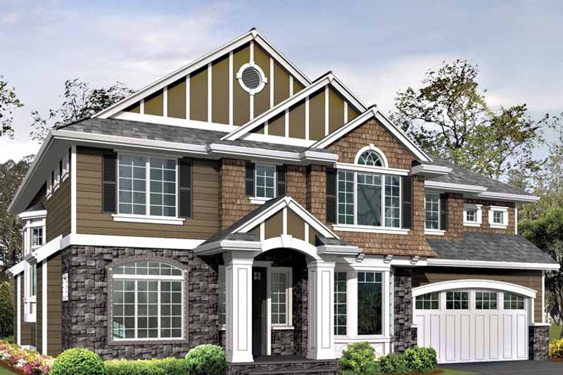 Home Plan - Exterior - Front Elevation 3 for Craftsman House Plan #132-423 - 4 bed, 2.5 bath