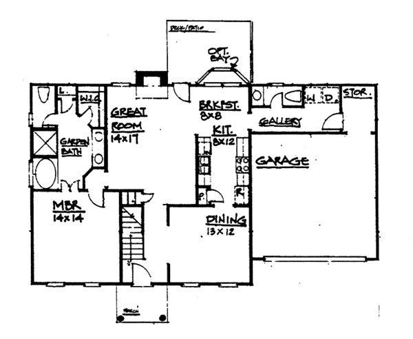 Dream House Plan - Colonial Floor Plan - Main Floor Plan #30-334