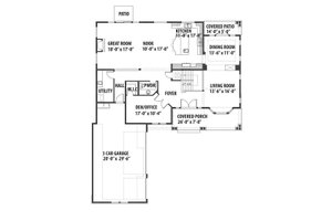 Floor Plan - Main Floor for Traditional House Plan #569-39 - 4 bed, 2.5 bath