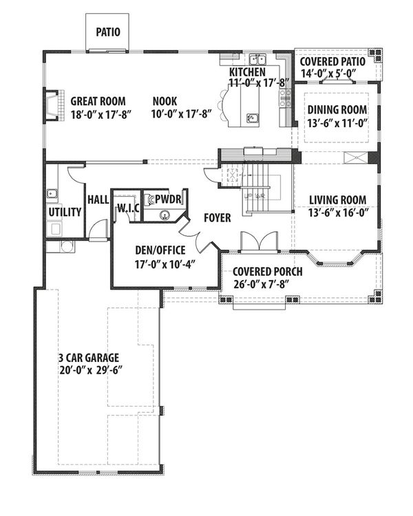 Traditional Floor Plan - Main Floor Plan #569-39