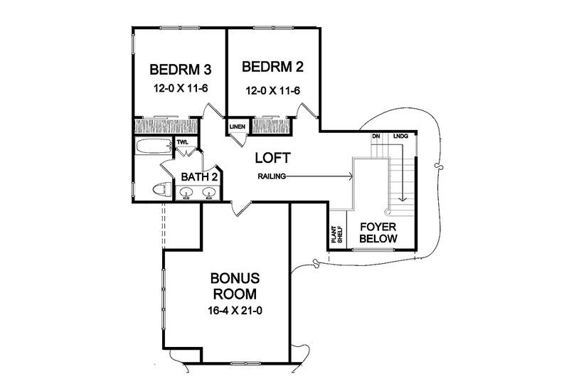 Home Plan - Floor Plan - Upper Floor for Traditional House Plan #328-394 - 3 bed, 2.5 bath