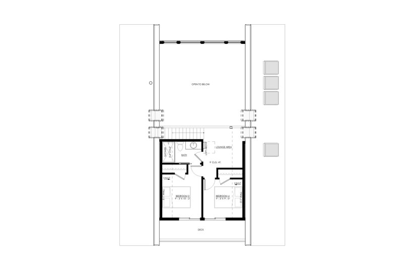 House Blueprint - Floor Plan - Upper Floor for Cottage House Plan #1114-33 - 4 bed, 3 bath