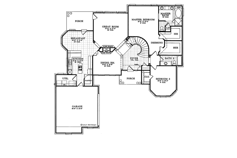Home Plan - Floor Plan - Main Floor for Traditional House Plan #952-5 - 4 bed, 3 bath