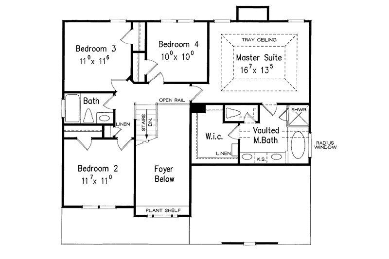 Home Plan - Floor Plan - Upper Floor for Country House Plan #927-651 - 4 bed, 2.5 bath