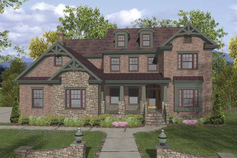 Architectural House Design - Traditional Exterior - Front Elevation Plan #56-681