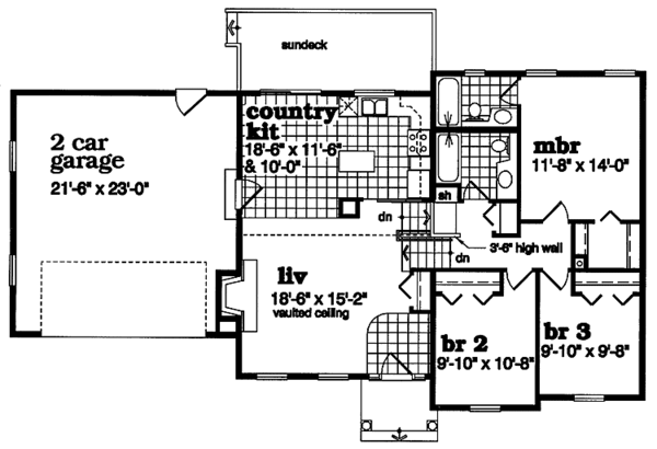 Home Plan - Contemporary Floor Plan - Main Floor Plan #47-898