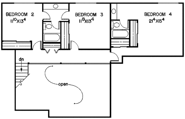 Dream House Plan - Contemporary Floor Plan - Upper Floor Plan #60-761