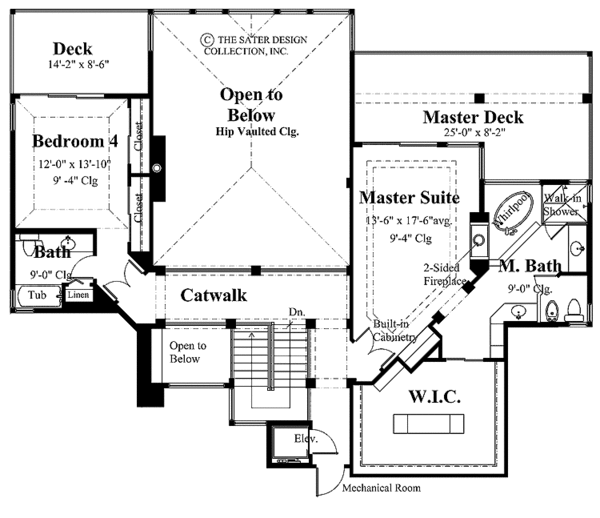 Home Plan - Mediterranean Floor Plan - Upper Floor Plan #930-132