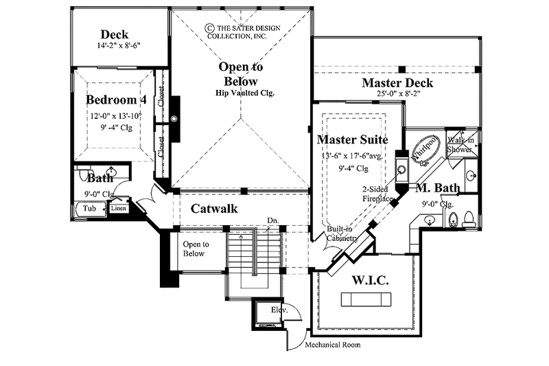 Home Plan - Floor Plan - Upper Floor for Mediterranean House Plan #930-132 - 5 bed, 4.5 bath