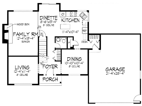 Dream House Plan - Country Floor Plan - Main Floor Plan #51-695