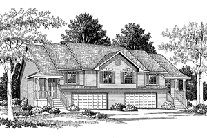 Contemporary Exterior - Front Elevation Plan #70-1386