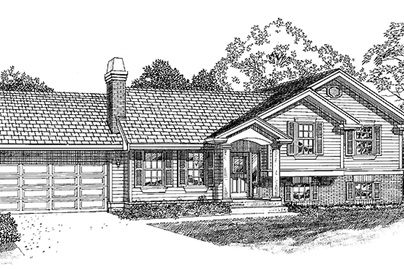 Architectural House Design - Exterior - Front Elevation 3 for Contemporary House Plan #47-898 - 3 bed, 2 bath