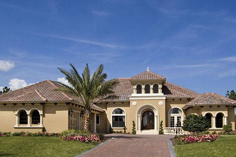 Dream House Plan - Exterior - Front Elevation 4 for Mediterranean House Plan #417-815 - 5 bed, 5.5 bath