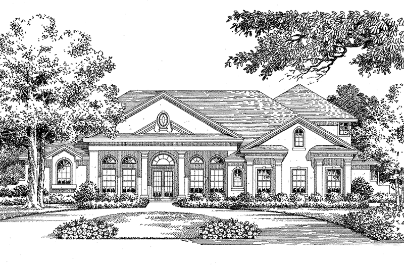 Home Plan - Exterior - Front Elevation 3 for Classical House Plan #999-19 - 4 bed, 3 bath