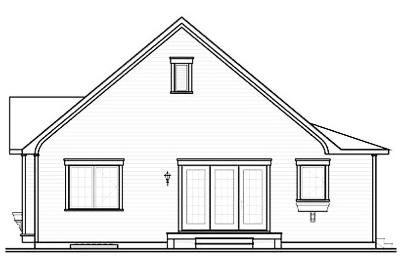 Dream House Plan - Exterior - Rear Elevation for Country House Plan #23-778 - 2 bed, 1 bath