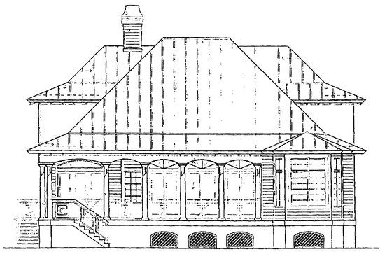 Exterior - Rear Elevation for Country House Plan #930-147 - 3 bed, 3.5 bath