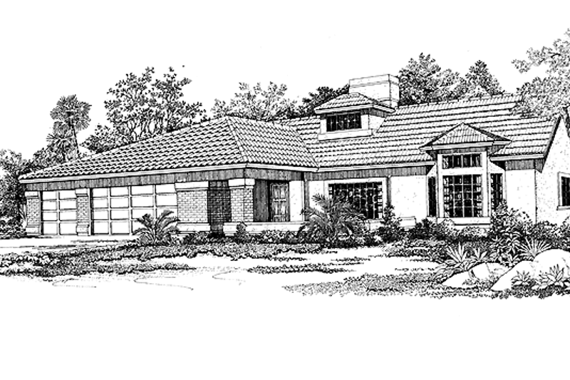 Home Plan - Prairie Exterior - Front Elevation Plan #72-922