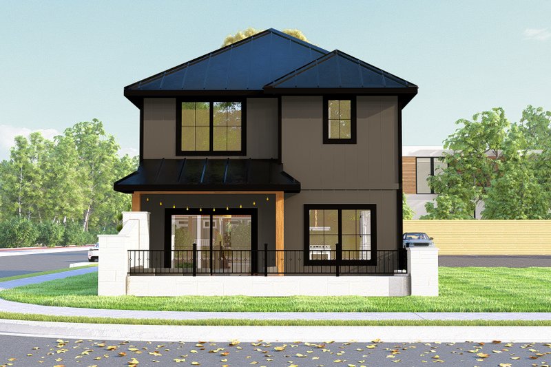 House Plan Design - Exterior - Rear Elevation for Modern House Plan #1064-321 - 3 bed, 2.5 bath