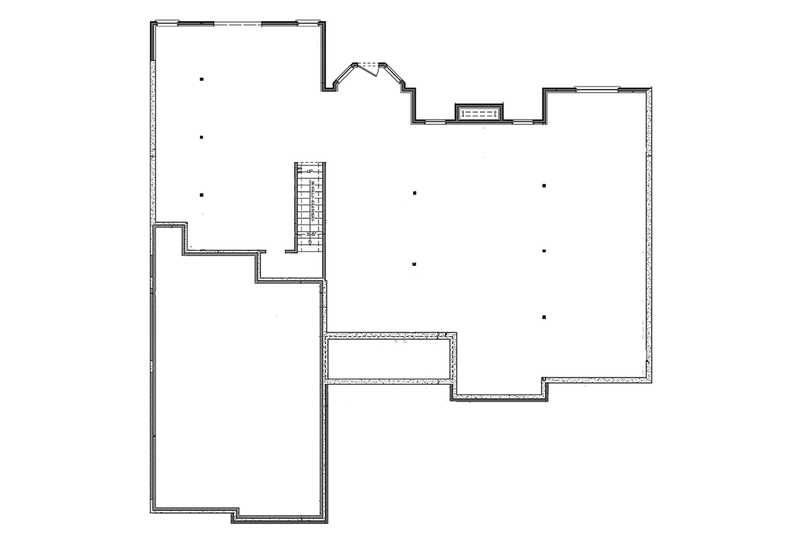 House Blueprint - Floor Plan - Lower Floor for Craftsman House Plan #56-685 - 3 bed, 2.5 bath