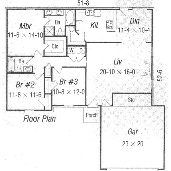 Traditional Floor Plan - Main Floor Plan #329-151