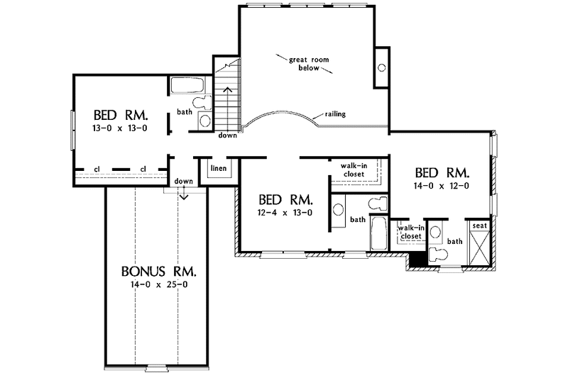 Home Plan - Floor Plan - Upper Floor for Traditional House Plan #929-828 - 4 bed, 4.5 bath