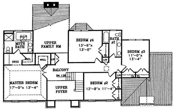 Architectural House Design - Country Floor Plan - Upper Floor Plan #456-108
