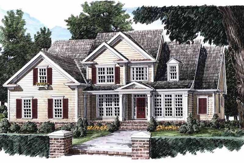 Dream House Plan - Colonial Exterior - Front Elevation Plan #927-644