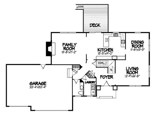 Dream House Plan - Traditional Floor Plan - Main Floor Plan #320-892