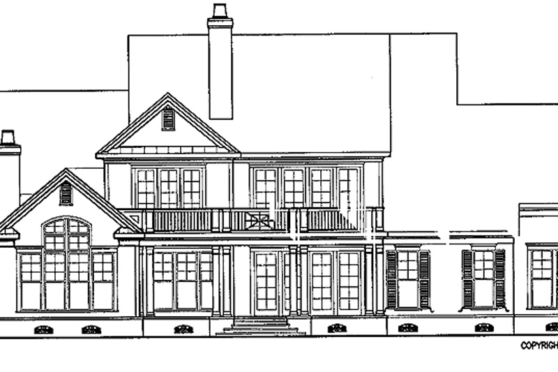 Home Plan - Exterior - Rear Elevation for Country House Plan #952-248 - 4 bed, 4.5 bath