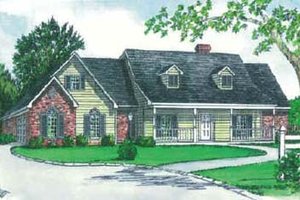 Country Exterior - Front Elevation Plan #16-154