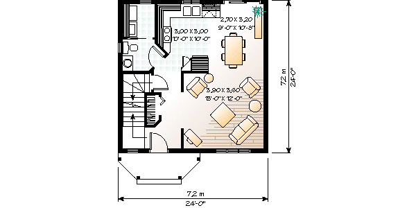 Home Plan - Colonial Floor Plan - Main Floor Plan #23-272