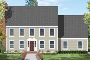 Colonial Exterior - Front Elevation Plan #1053-13