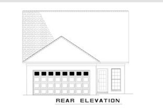 Exterior - Rear Elevation for Country House Plan #17-2634 - 2 bed, 1 bath