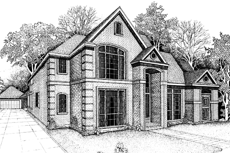 House Plan Design - European Exterior - Front Elevation Plan #974-22