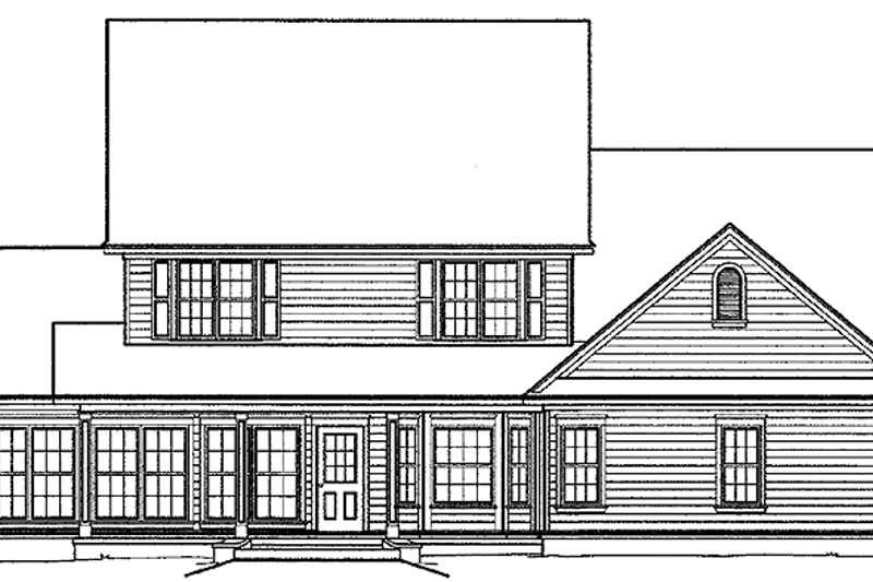 Dream House Plan - Exterior - Rear Elevation for Country House Plan #11-252 - 4 bed, 3 bath