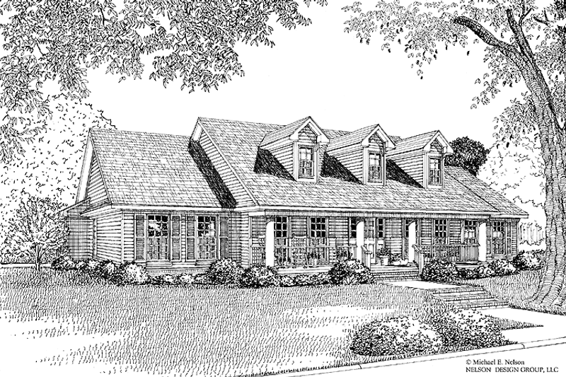Architectural House Design - Country Exterior - Front Elevation Plan #17-2733