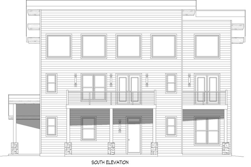 Home Plan - Exterior - Front Elevation 5 for Contemporary House Plan #932-1224 - 3 bed, 3.5 bath
