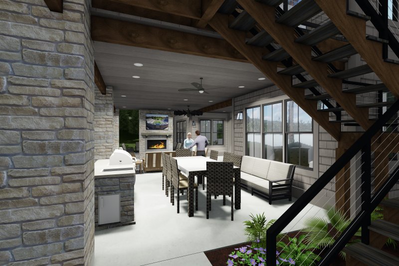 House Plan Design - Exterior - Outdoor Living 2 for Traditional House Plan #1069-33 - 2 bed, 2.5 bath