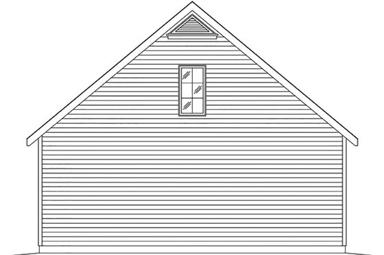 Exterior - Rear Elevation for Country House Plan #22-577, 0 bath