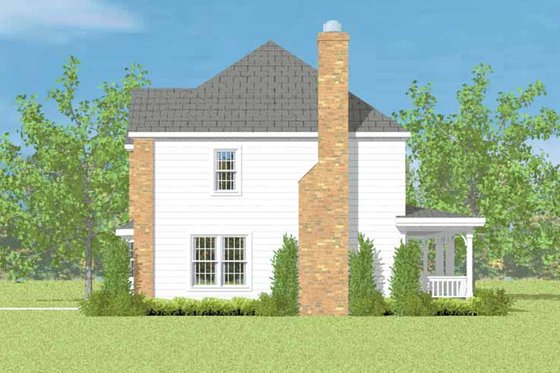 Exterior - Other Elevation for Colonial House Plan #72-1083 - 4 bed, 2.5 bath