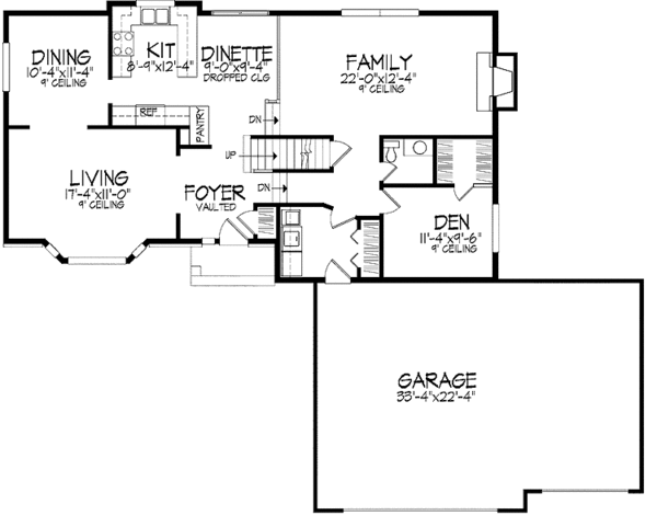Dream House Plan - European Floor Plan - Main Floor Plan #51-704