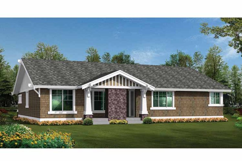Home Plan - Exterior - Rear Elevation 1 for Craftsman House Plan #132-538 - 3 bed, 2.5 bath