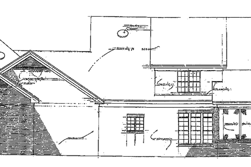 House Blueprint - Exterior - Rear Elevation for Country House Plan #952-35 - 4 bed, 3.5 bath